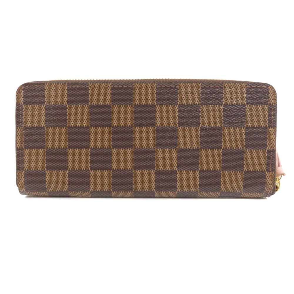 Louis Vuitton Wallet Long Damier Clemence Brown Ebene Portefeuille Canvas Brown